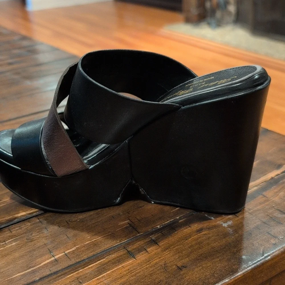 Robert Clergerie Darton Platform Wedge Mule Sandal 38.5